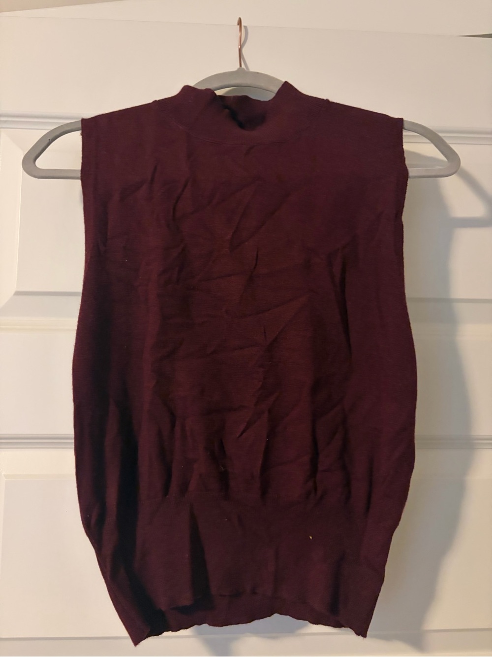 Forever 21 Sleeveless Mock Neck Tank - Wine